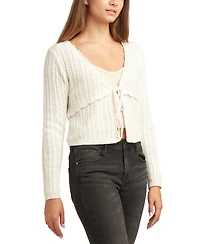 Bcx Juniors Tie-Front Long-Sleeve Cardigan Sweater