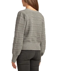 Bcx Juniors V-Neck Bow-Trim Long-Sleeve Cardigan