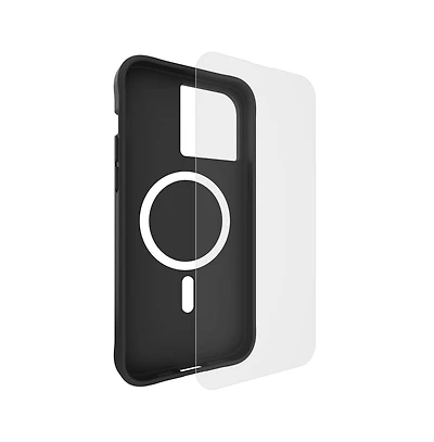 Case-Mate Protection Pack Tough Case and Glass Screen Protector for Apple iPhone 15 Pro Max-Clear