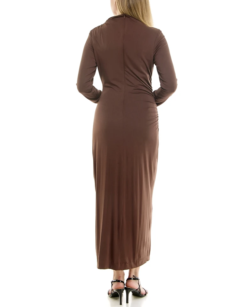 Taylor Women's Ruched Long-Sleeve Bodycon Dress