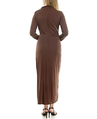 Taylor Women's Ruched Long-Sleeve Bodycon Dress