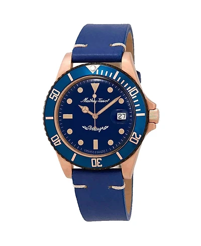 Mathey Tissot Men's Vintage Bronze Blue Dial Watch - H901BZBU