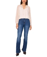 Vince Camuto Women's Floral Tie-Neck Long-Sleeve Blouse