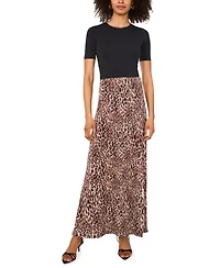 Vince Camuto Women's Printed Pull-On Maxi Skirt