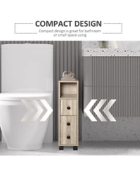 kleankin Small Design Bedroom Ample Storage Space Sleek Wheel,