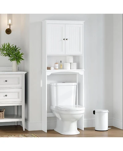 Vanirror Spirich Over-The-Bathroom Storage Cabinet Organizer for Bathroom, White