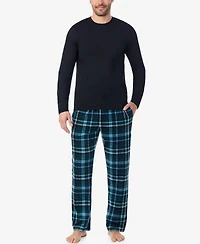 Cuddl Duds Men's Cabin Fleece Long Sleeve Pajama Set