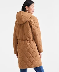 Style & Co Women's Quilted Hooded Jacket, Macy's Exclusive