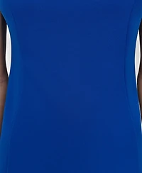 Dkny Women's Bubble Sleeve Sheath Scuba Crepe Dress
