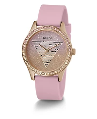 Guess Women's Analog Pink Silicone Watch 38mm