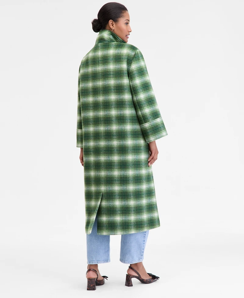 On 34th Women's Plaid Oversized Coat, Macy's Exclusive