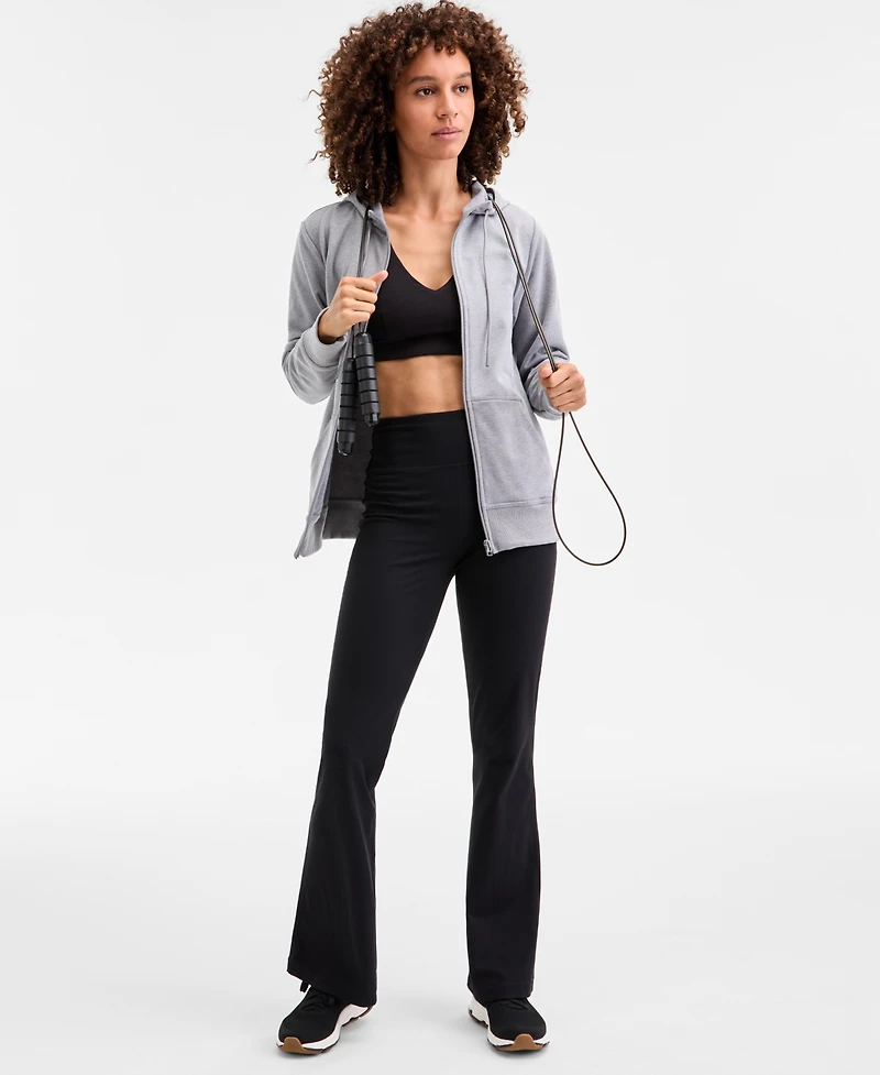 Id Ideology Women's Relaxed Zip-Front Long-Sleeve Fleece Hoodie, Created for Macy's