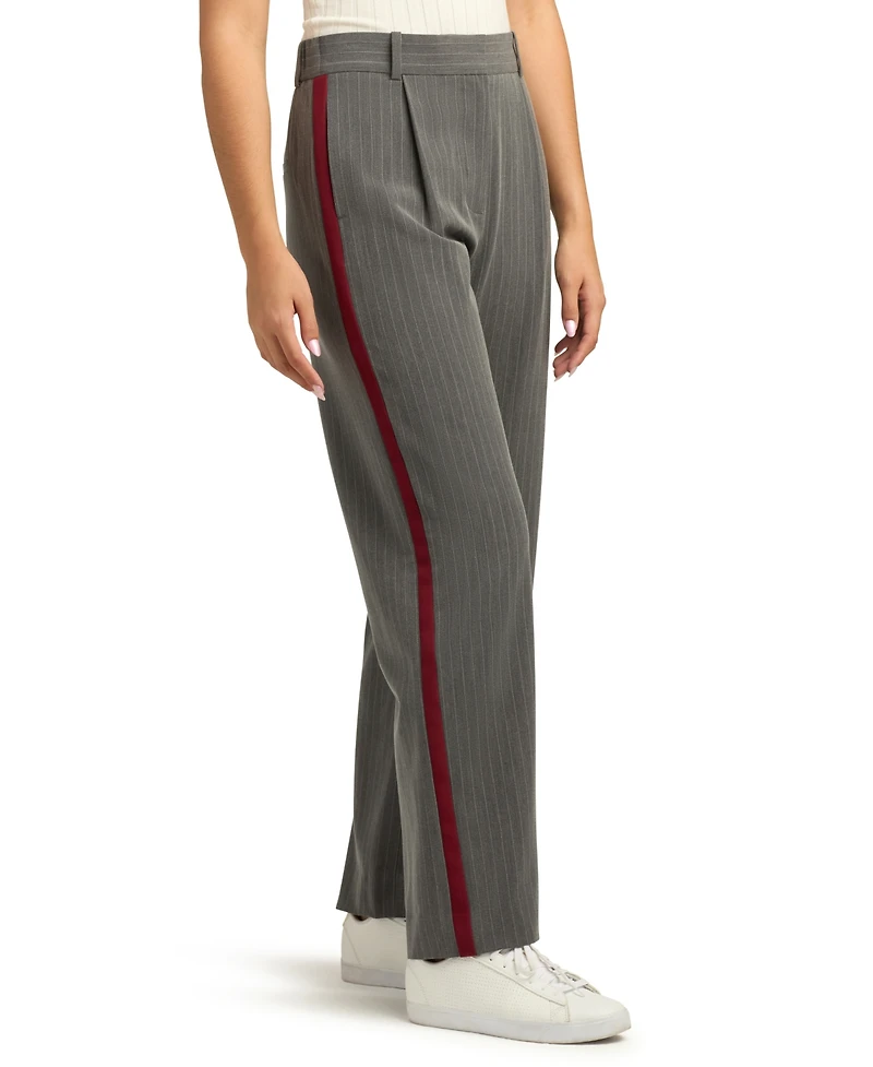 Bcx Juniors High-Rise Pinstripe Wide-Leg Pants