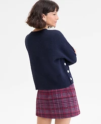 On 34th Women's Side-Button Crewneck Sweater, Macy's Exclusive
