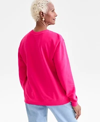Style & Co Women's Embroidery Crewneck Sweatshirt, Macy's Exclusive