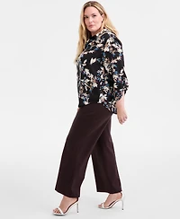 Anne Klein Plus Pull-On Wide-Leg Pants