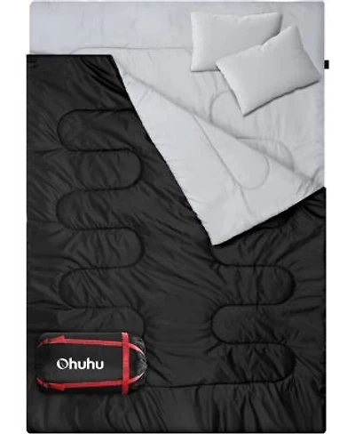 Double Sleeping Bag For Adults With 2 Pillows Queen Size Two Person Sleeping Bag For Camping
