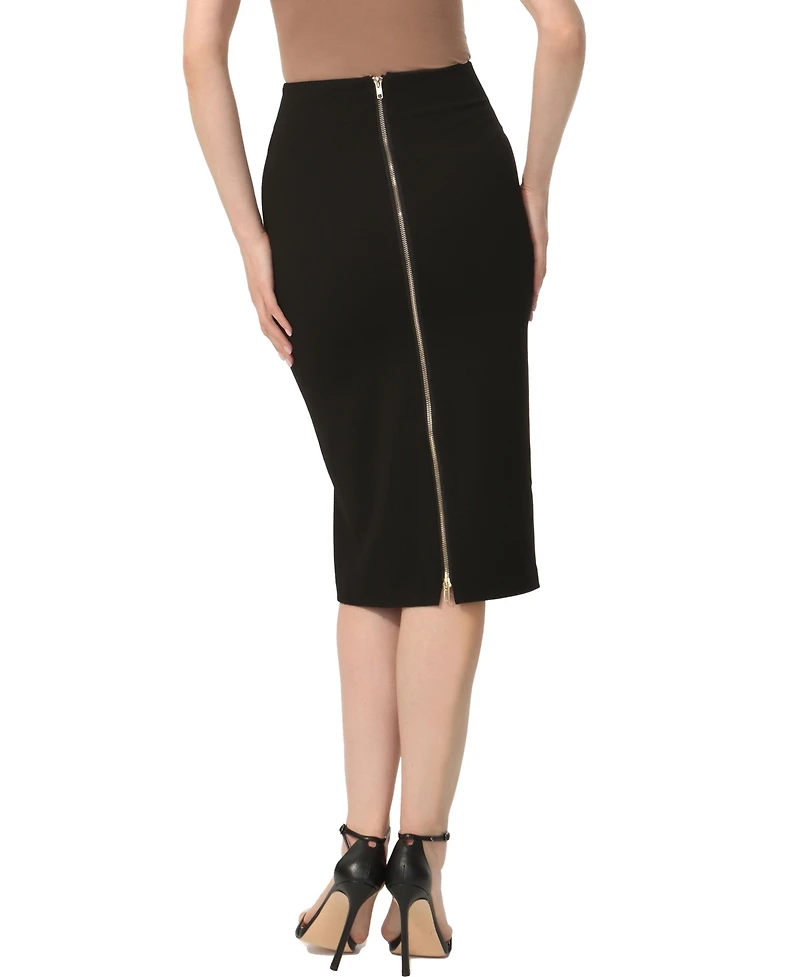 kimi + kai Women's Exposed Back Zip Pencil Skirt