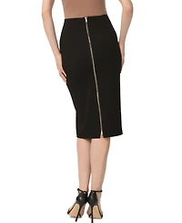 kimi + kai Women's Exposed Back Zip Pencil Skirt