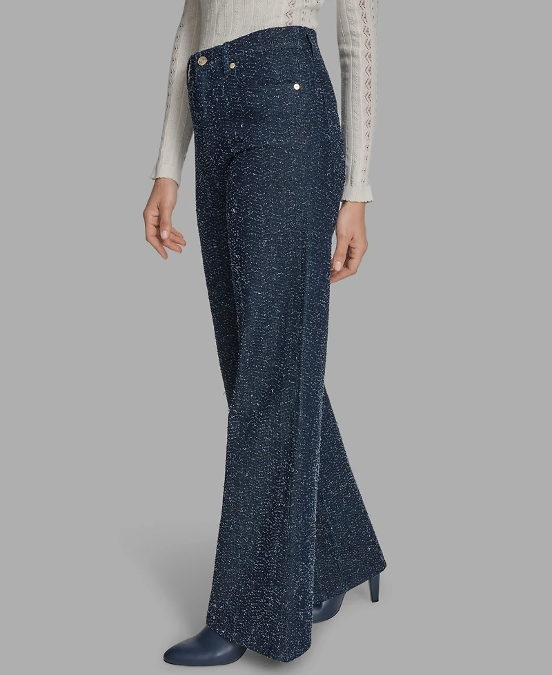 Bcbg Women's Textured Wide-Leg Jeans