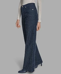 Bcbg Women's Textured Wide-Leg Jeans