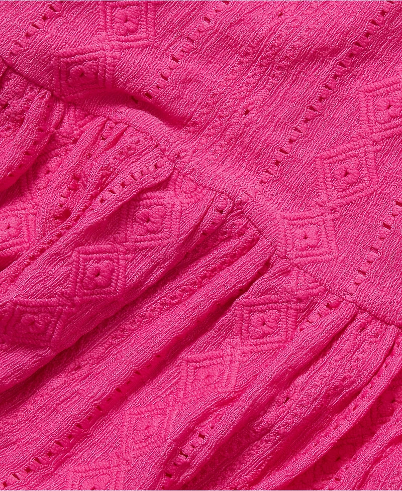Lands' End Girls Lace Short Sleeve Dress