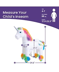 PonyCycle Ride-on Unicorn Rainbow Model X Size for -4 Years