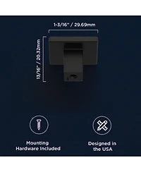 Heritage Designs Tempo: Square Knob 10pk - Matte Black