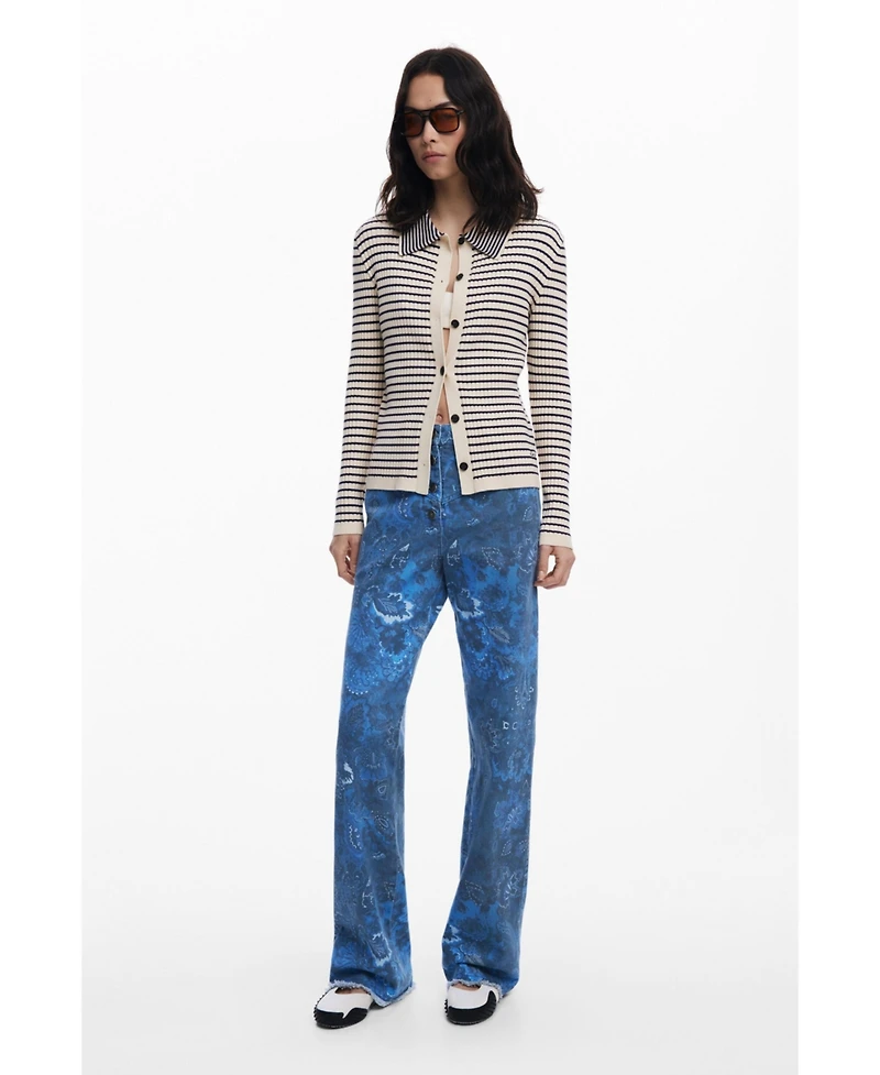 Desigual Women's Paisley twill trousers