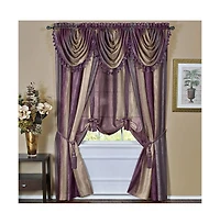 GoodGram Royal Ombre Crushed Semi Sheer 63 in. Long Curtain Panel Pair - 50 W x L