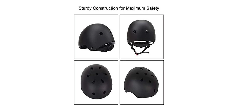 Adjustable Helmet for Ages 5-16 Kids Toddler Boys Girls Youth,Protective Gear with Elbow Knee Wrist Pads Multi-Sports Skateboarding Bike Riding Sc