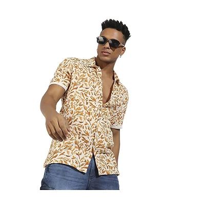 Campus Sutra Men's Foliage Strokes Shirt