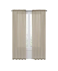 Kate Aurora Basic 2 Pack Sheer Voile Home Window Curtains - 52 in. W x 84 L