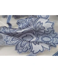 Kate Aurora Custom Scroll Sheer Voile Waterfall Window Curtain Valances - 57 in. W x 37 L