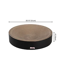 The Licker Store Nelson 20.13" Modern Cardboard Round Bowl Cat Scratcher with Catnip