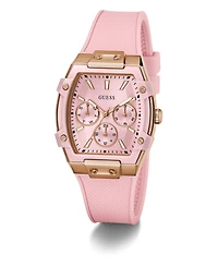Guess Women's Pink Rose Gold Tone Multi-function Watch, 35mm