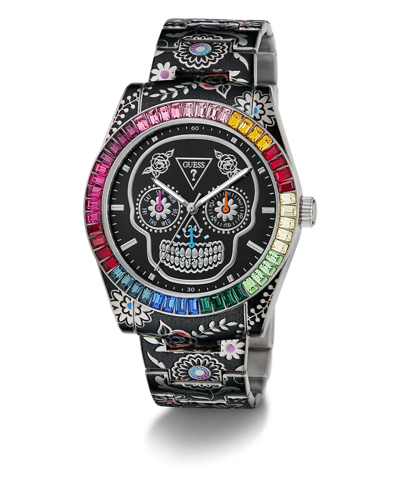 Guess Men's Silver Tone Multi-function Watch, 42mm
