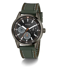 Guess Men's Green Gunmetal Multi-function Watch, 44mm