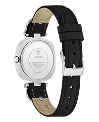 Guess Women's Black Silver Tone Analog Watch, 28mm