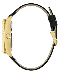 Guess Men's Black Gold Tone Automatic Watch, 42mm