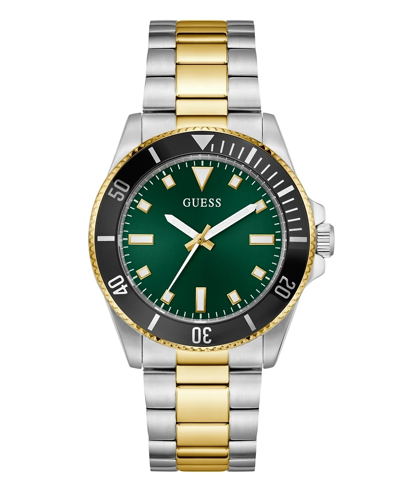 Guess Mens Two-Tone Analog Watch, 41 mm
