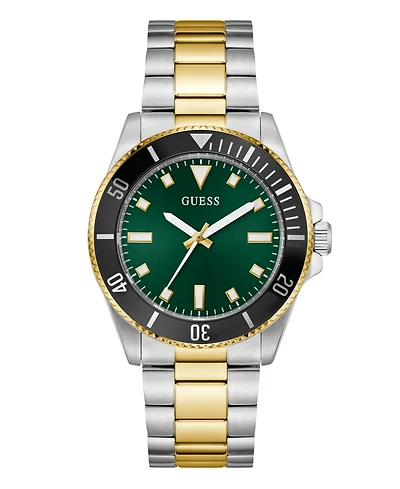 Guess Mens Two-Tone Analog Watch, 41 mm