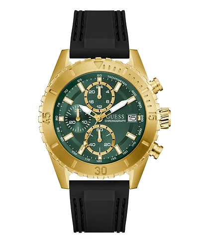 Guess Men's Black Gold Tone Chronograph Watch, 45mm