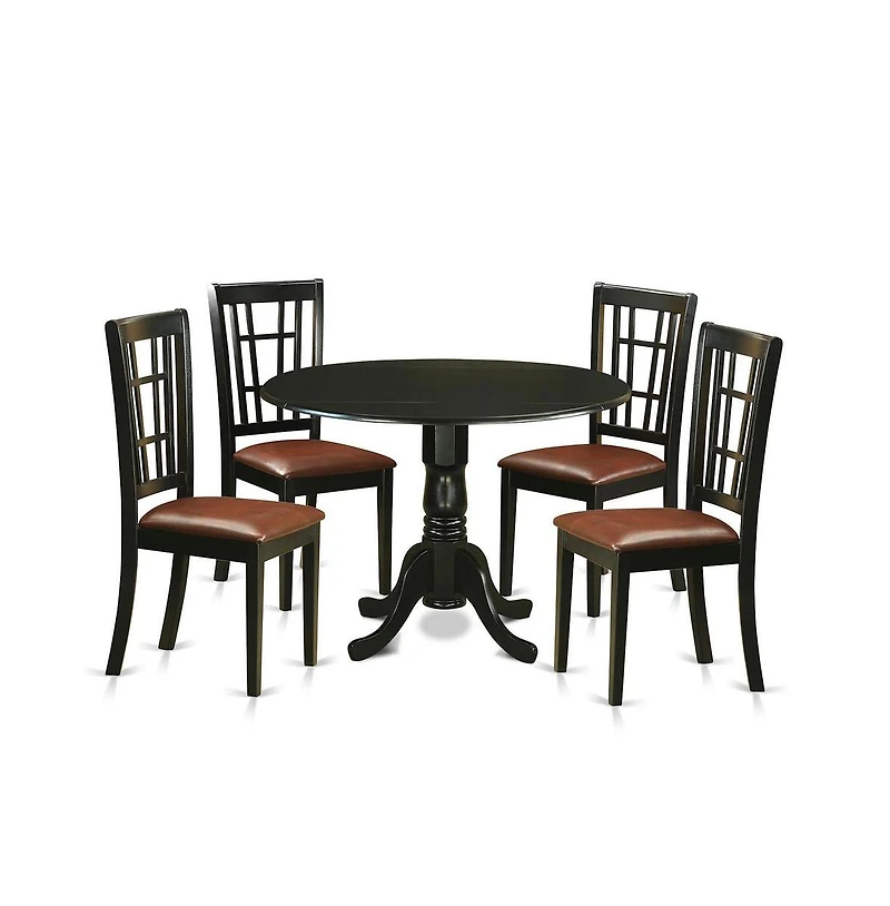 East West Furniture 5 Pc Dining room set -Table and 4 Dining Chairs