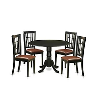 East West Furniture 5 Pc Dining room set -Table and 4 Dining Chairs