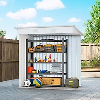Outsunny 5.7' x 3.6' Metal Storage Shed, 2 Air Vents,