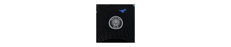 Deux par Boy Lined Winter Peruvian Knit Hat with Pompom Black - Toddler|Child
