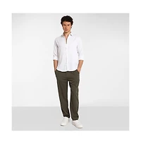 Campus Sutra Men's Chalk White Abstract-Textured Shirt