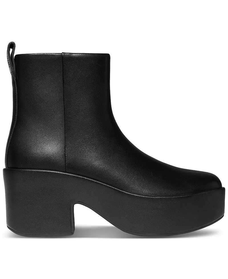 FitFlop Women's Platform Leather Heeled Ankle Booties