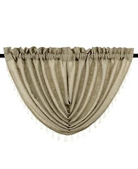 Kate Aurora Living Textured Crepe Sheer Single Window Curtain Treatments Valances
